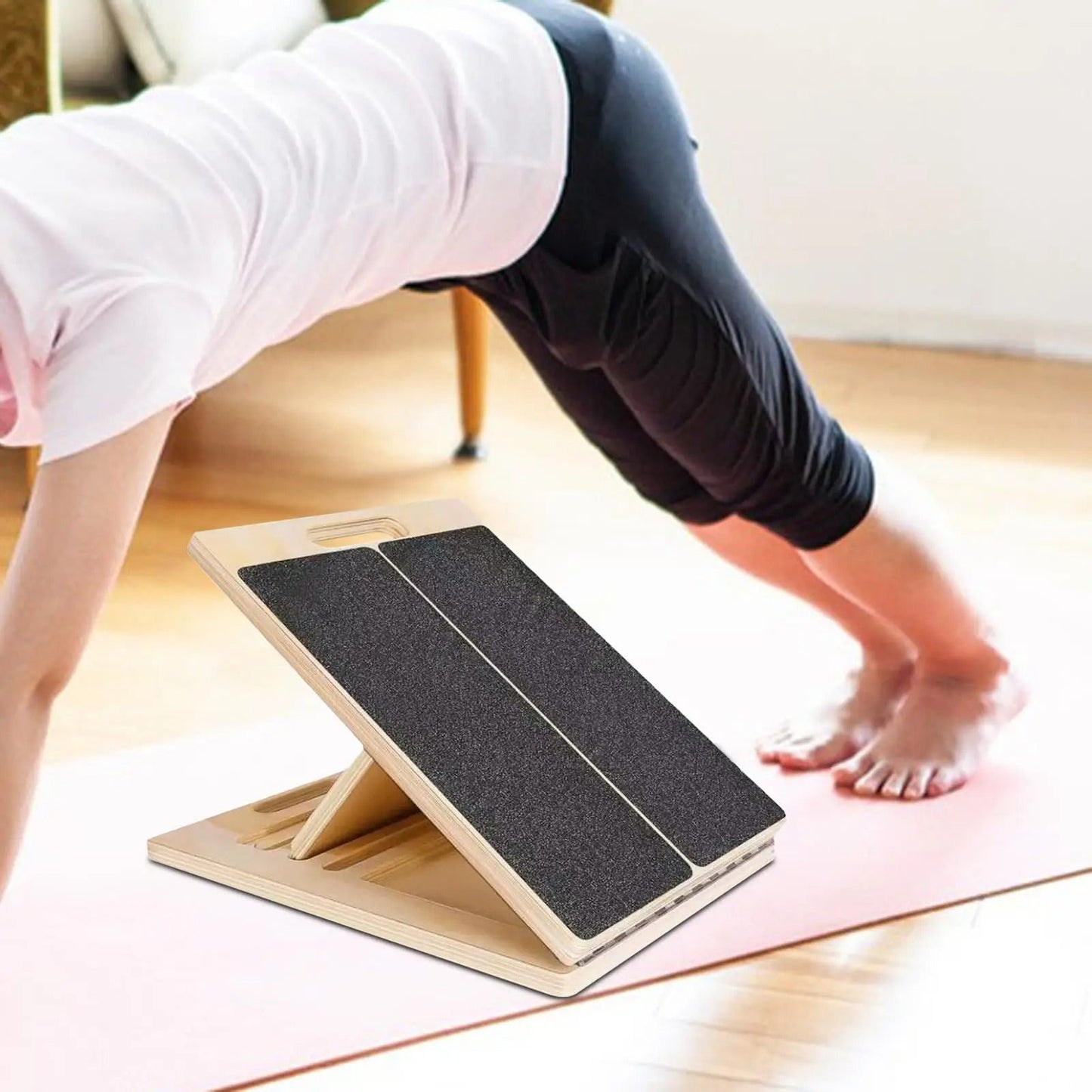 Calf Stretcher Board with Adjustable Incline and Non Slip Surface, Foldable