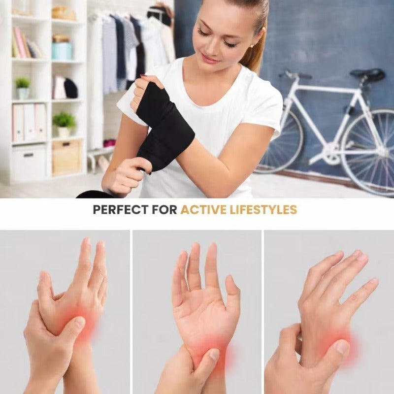 Wrist Massage Wrap with Heat and Vibration, Rechargeable