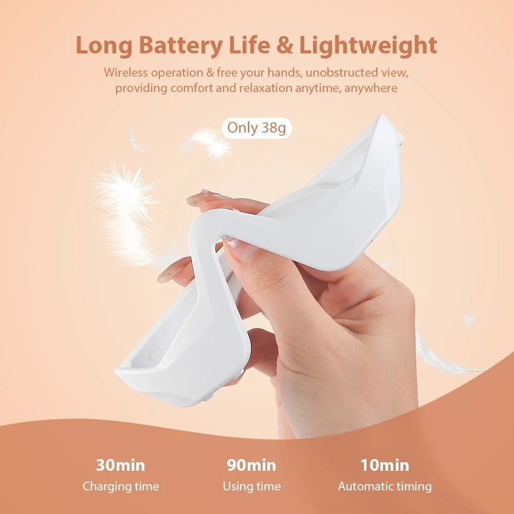 Wearable Eye Massager with Red Light and Four Massage Modes
