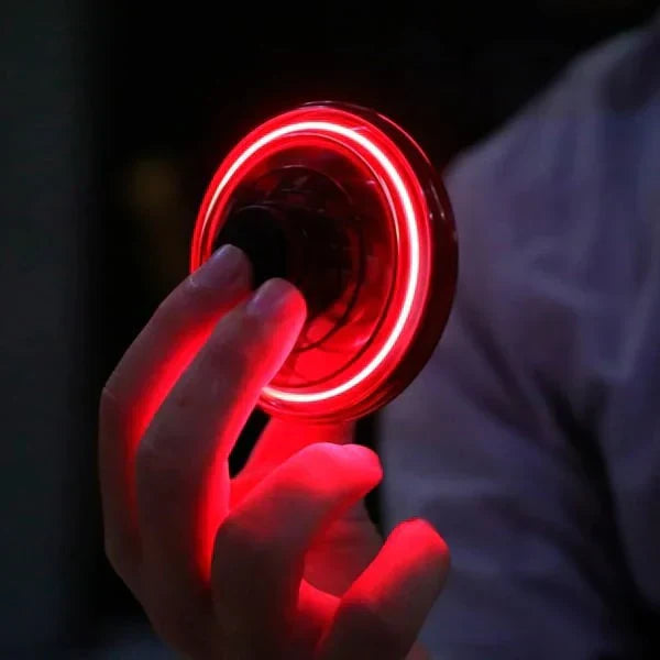 Hovering Gyroscope Spinner with LED Light Display and Hand Gesture Control