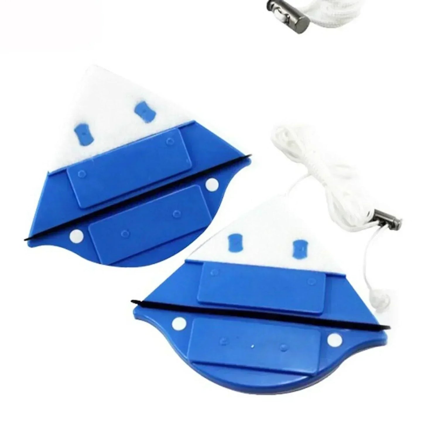 Dual-Sided Magnetic Window Cleaner with Magnetic Lock System