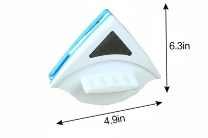 Dual-Sided Magnetic Window Cleaner with Magnetic Lock System