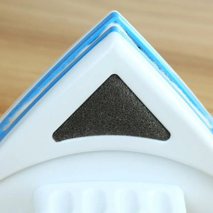 Dual-Sided Magnetic Window Cleaner with Magnetic Lock System