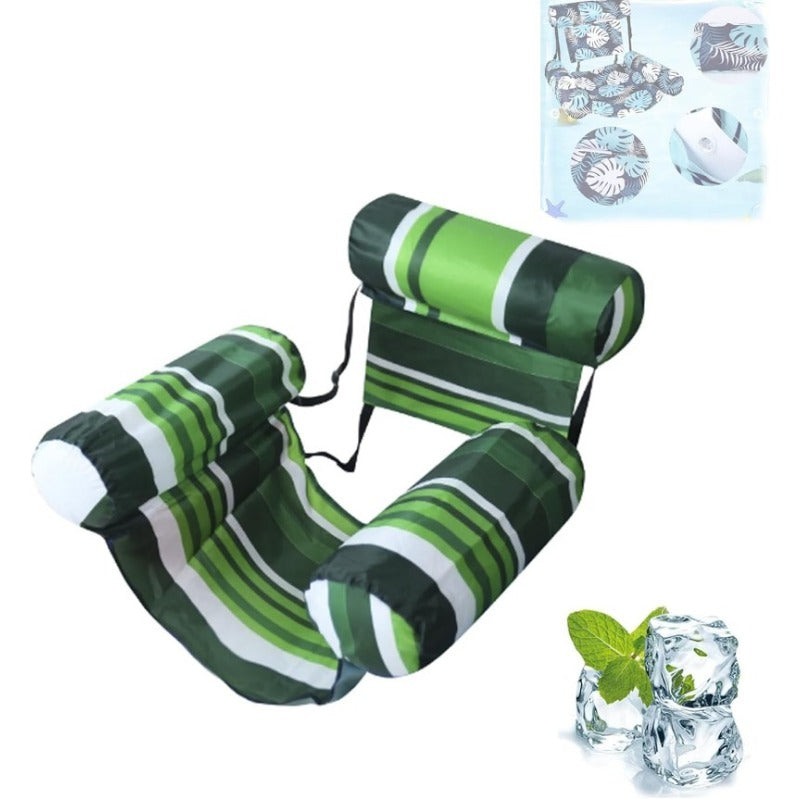 Mesh Seat Pool Float with Adjustable Depth and Three Air Tubes, Set of 2
