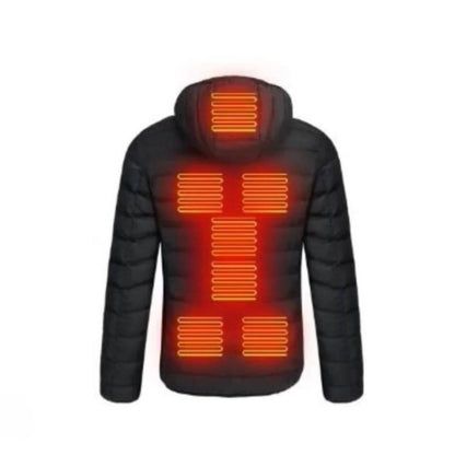 Electric Heated Jacket with Adjustable Temperature Control and Water Resistant Fabric