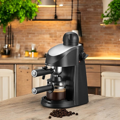 Countertop Steam Espresso Machine with Milk Frother Wand and 4 Cup Carafe for Home Brewing