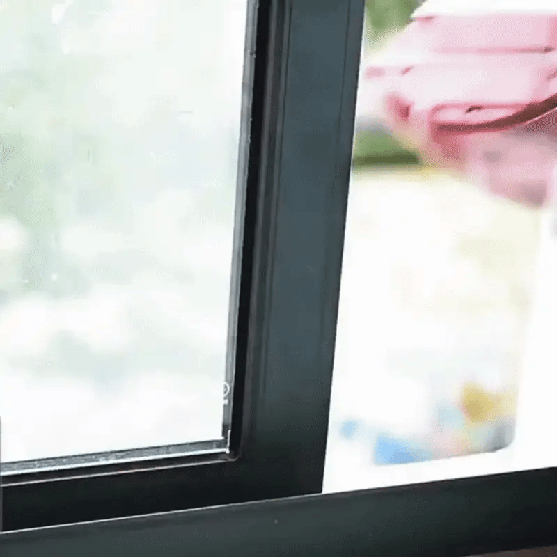 Dual-Sided Magnetic Window Cleaner with Magnetic Lock System