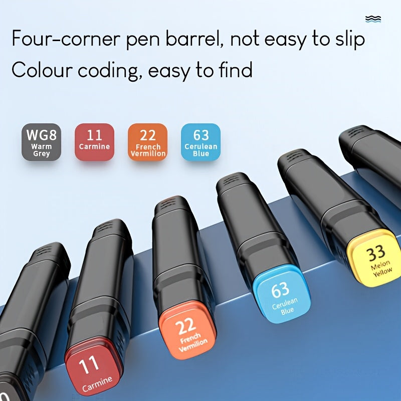 Alkoholmarker Set 168 Farben doppelseitig -    Zorenza