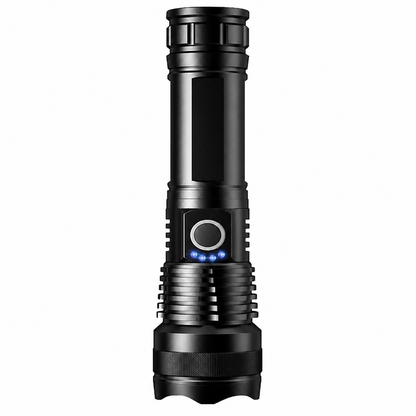 Rechargeable Flashlight with Adjustable Zoom and Five Lighting Modes