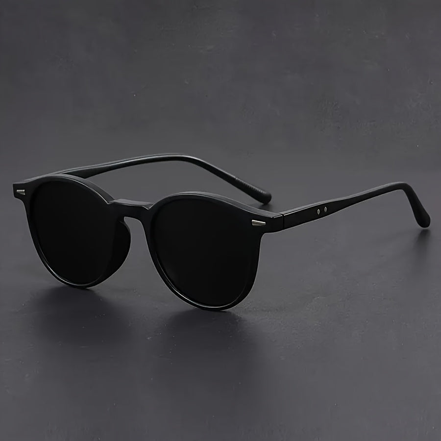 Round Tortoiseshell Sunglasses with Polycarbonate Frame and Decorative Lenses