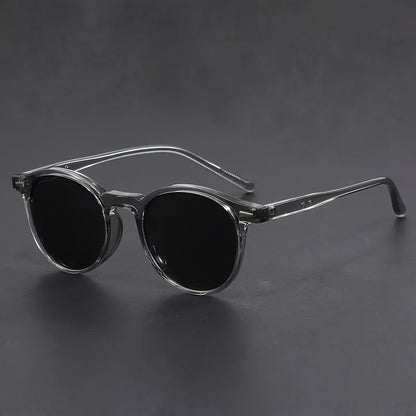 Round Tortoiseshell Sunglasses with Polycarbonate Frame and Decorative Lenses