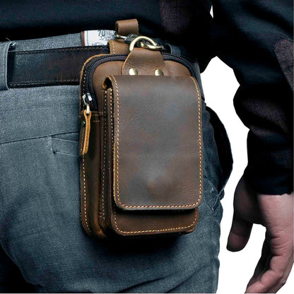 Genuine Leather Men's Waist Bag