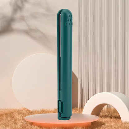 Portable Hair Curling and Straightening Iron with Ceramic Heating Panel and Floating Technology