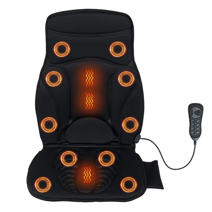 Heated Massage Chair Pad with 10 Vibration Zones and 5 Massage Programs