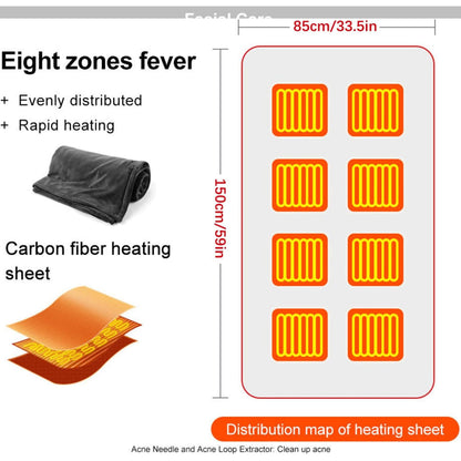 Portable Heated Shawl with Rapid Heating and Zipper Closure, Machine Washable