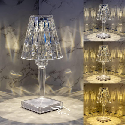 LED Crystal Table Lamp with Elegant Diamond Design