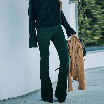 Stretch Corduroy Pants with Relaxed Fit for Cool Weather