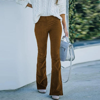 Stretch Corduroy Pants with Relaxed Fit for Cool Weather