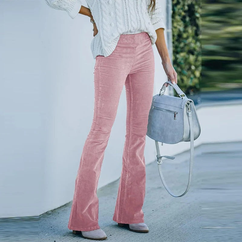 Stretch Corduroy Pants with Relaxed Fit for Cool Weather