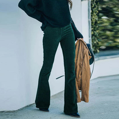 Stretch Corduroy Pants with Relaxed Fit for Cool Weather