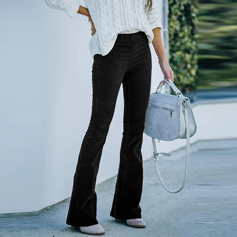Stretch Corduroy Pants with Relaxed Fit for Cool Weather