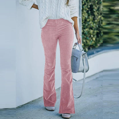 Stretch Corduroy Pants with Relaxed Fit for Cool Weather