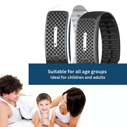 Ultrasonic Mosquito Repellent Bracelet with USB Rechargeable Battery and Adjustable Strap