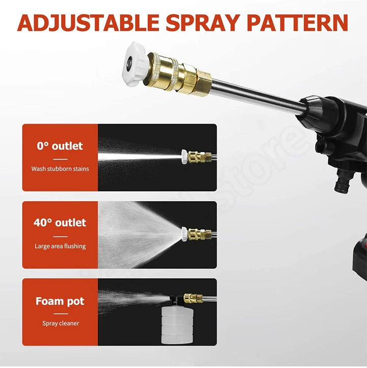 Cordless High Pressure Washer with 2 Rechargeable Batteries for Cars, Patios and Tools