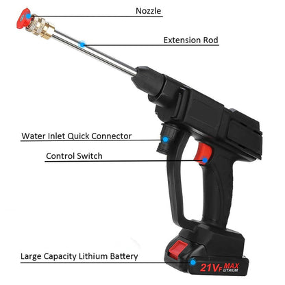Cordless High Pressure Washer with 2 Rechargeable Batteries for Cars, Patios and Tools