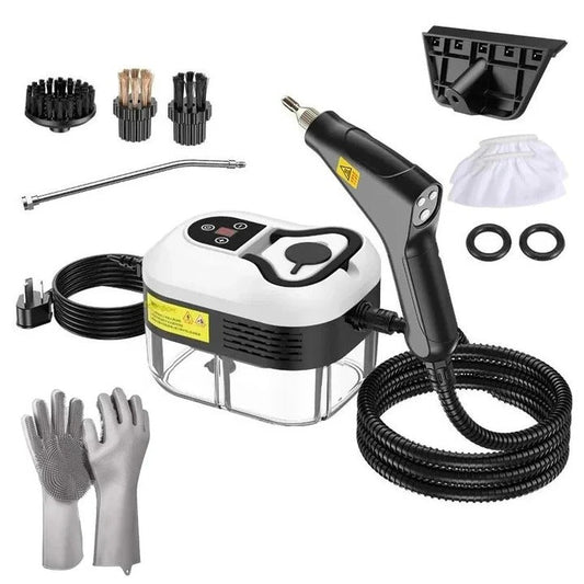 2500W Steam Cleaner Set with Heat Resistant Gloves, Multiple Nozzles and Adjustable Steam Settings