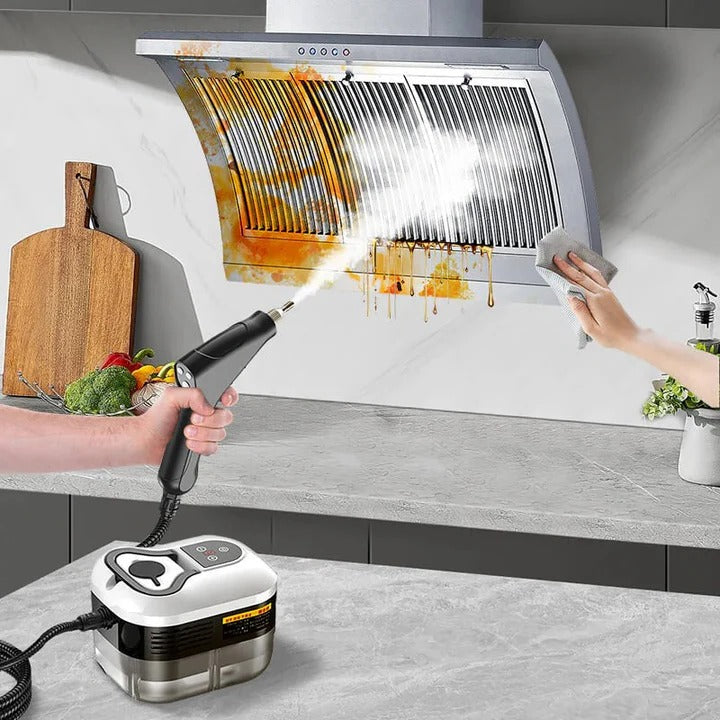 2500W Steam Cleaner Set with Heat Resistant Gloves, Multiple Nozzles and Adjustable Steam Settings