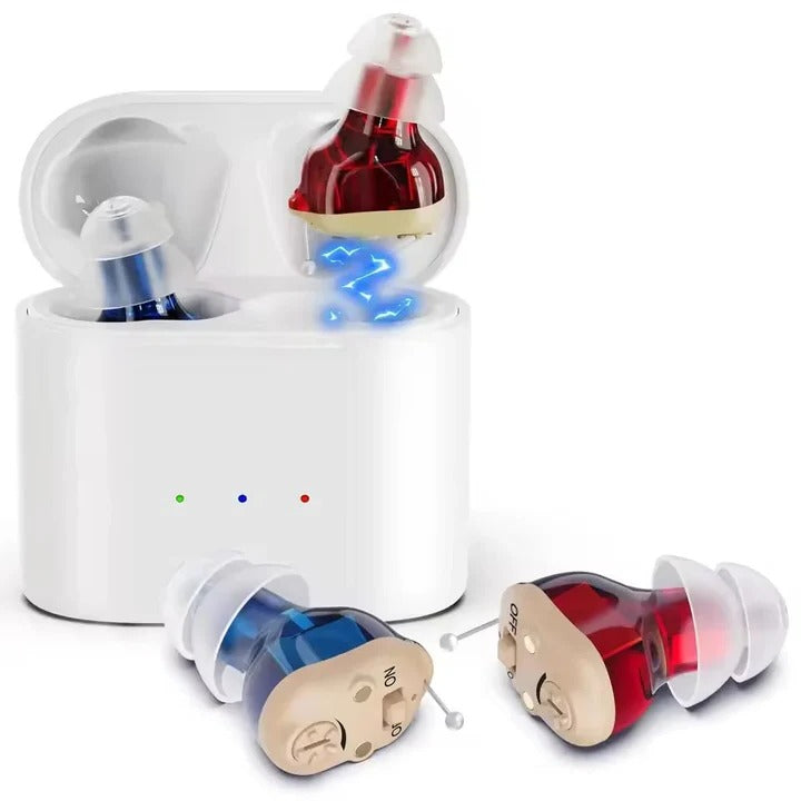 In Ear Digital Hearing Aids with Noise Reduction and Rechargeable Battery 12 to 16 Hour Runtime