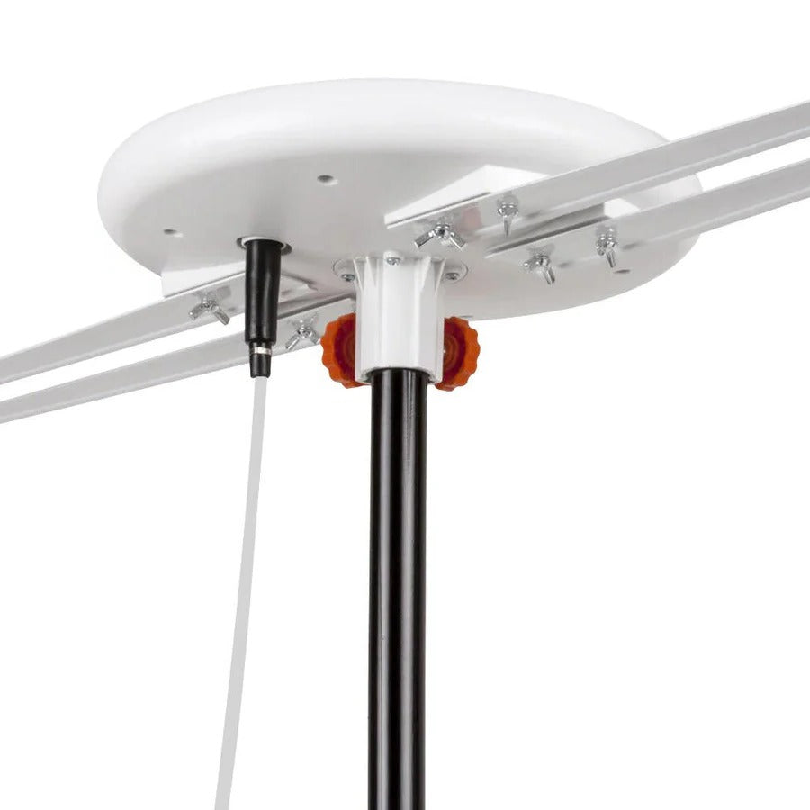 Omnidirectional HDTV Antenna for UHF and VHF Signals with a Smart IC Chip, 40 Foot Cable and USB or AC Power