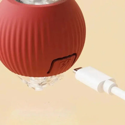 Battery Powered Rolling Ball Toy for Dogs with a Removable Tail in Six Colors for Indoor Play