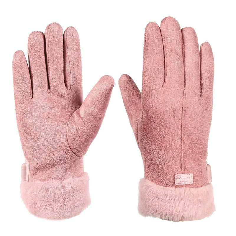 Rechargeable Heated Gloves with a 5000mAh Battery Pack, Three Heat Levels and Touchscreen Index Fingers in Pink