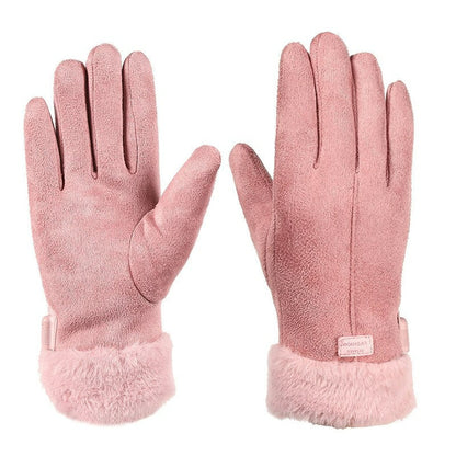 Rechargeable Heated Gloves with a 5000mAh Battery Pack, Three Heat Levels and Touchscreen Index Fingers in Pink