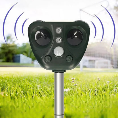 Solar Bird Repeller with Motion Sensor and LED Flash, 30ft Range