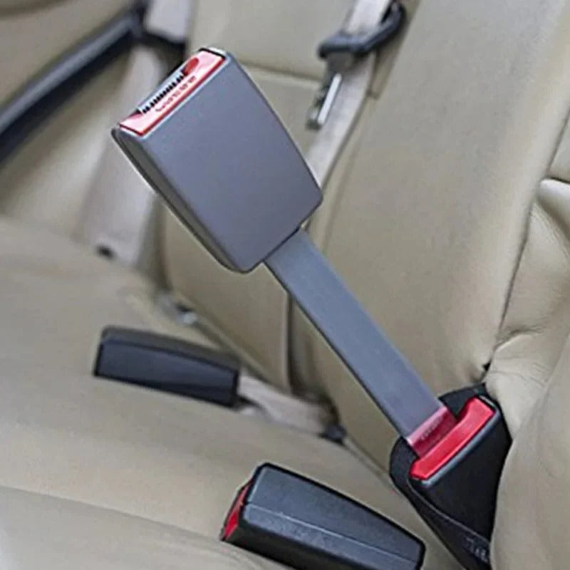 Seat Belt Extender with Rigid Steel Cable Core and Upright Buckle Holder 11 Inch