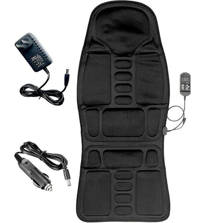 Vibrating Seat Pad with Heat Function and Memory Foam for Cars and Home