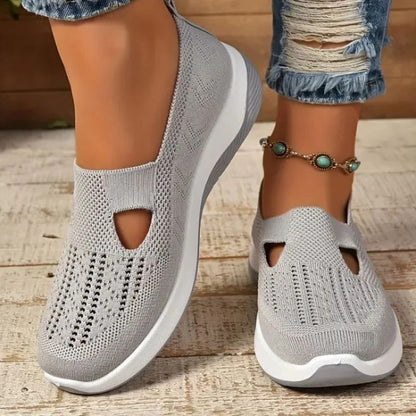 Womens Mesh Sneakers with Cushioned Insole and Shock Absorbing Sole