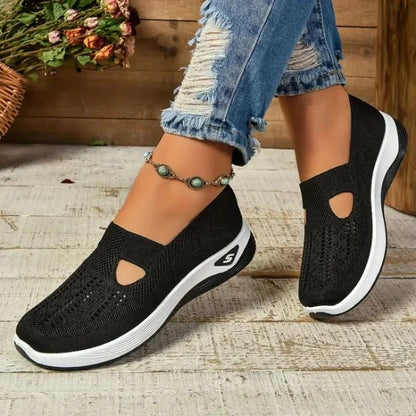 Womens Mesh Sneakers with Cushioned Insole and Shock Absorbing Sole