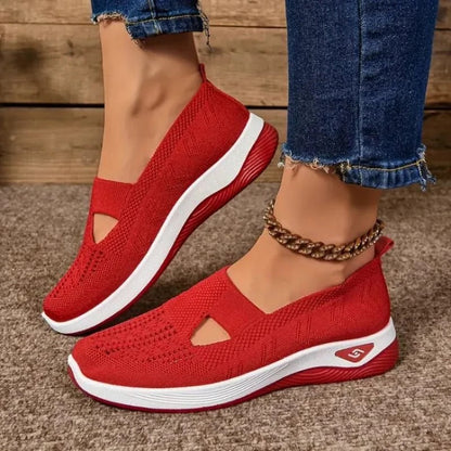 Womens Mesh Sneakers with Cushioned Insole and Shock Absorbing Sole
