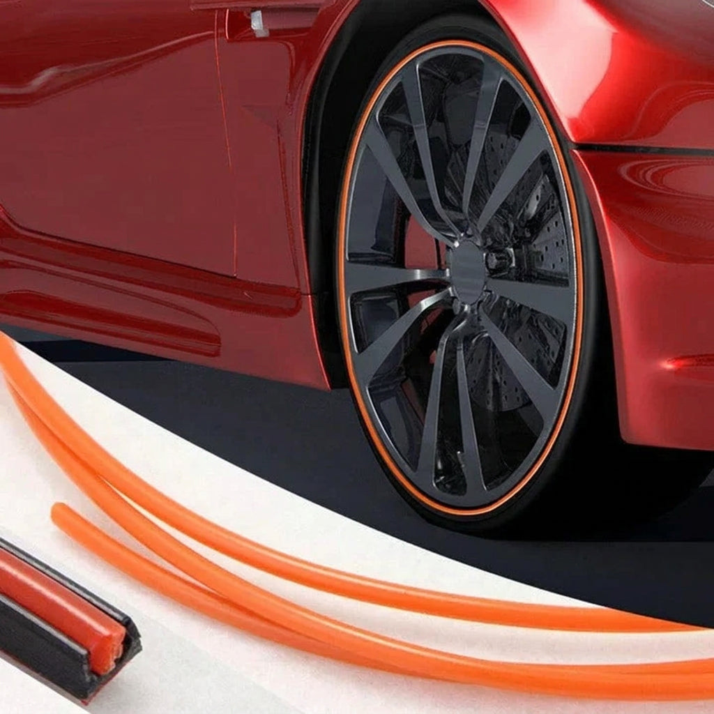 Wheel Rim Protective Strip with Adhesive Backing and Booster, 8 Meter Roll