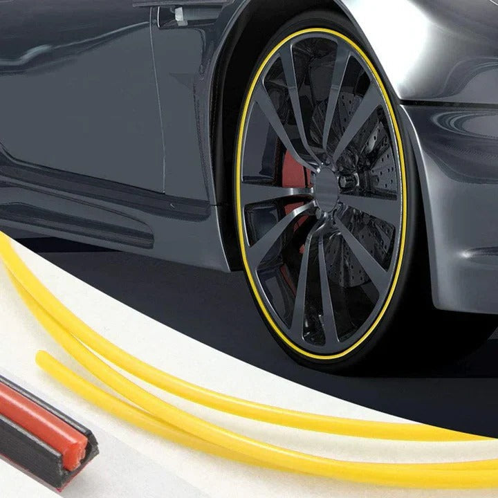 Wheel Rim Protective Strip with Adhesive Backing and Booster, 8 Meter Roll