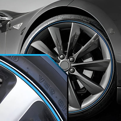 Wheel Rim Protective Strip with Adhesive Backing and Booster, 8 Meter Roll
