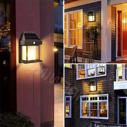 Solar Motion Sensor Light with Warm White LED and Weatherproof Housing