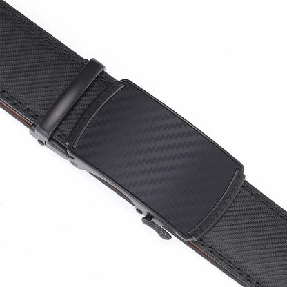 Ratchet Adjustment Leather Belt with Quarter Inch Precision and Quick Release Lever