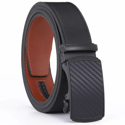 Ratchet Adjustment Leather Belt with Quarter Inch Precision and Quick Release Lever