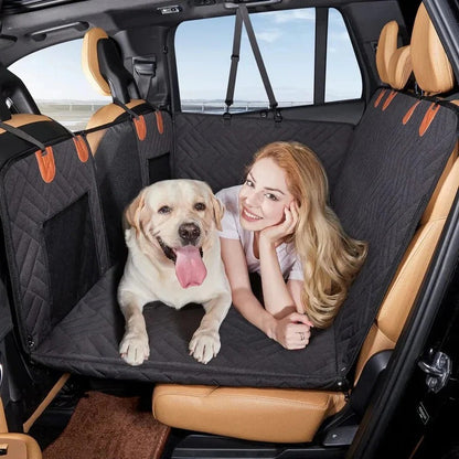 Dog Car Seat Extender with Reinforced Hard Base and Raised Side Panels