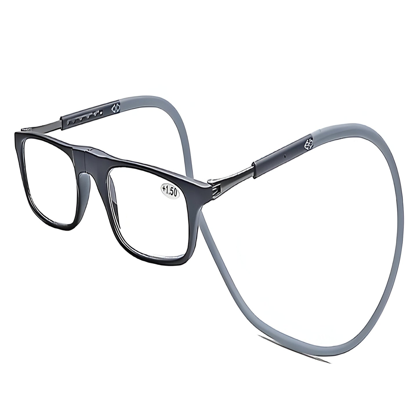 Magnetic Reading Glasses with Neck Loop and Split Bridge Design